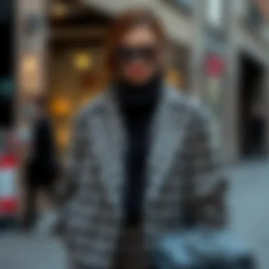 Chic layering techniques with houndstooth garments