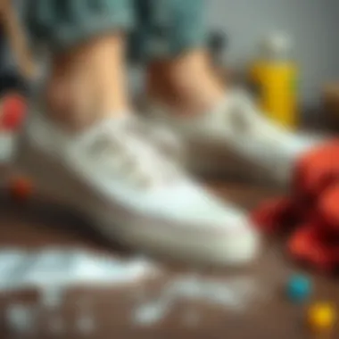 Canvas Shoes Cleaning Steps Step-by-step cleaning of canvas shoes