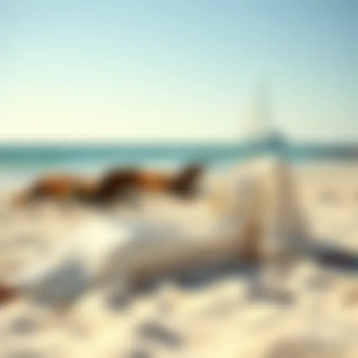 Elegant linen kaftan laid out on a sunlit beach.