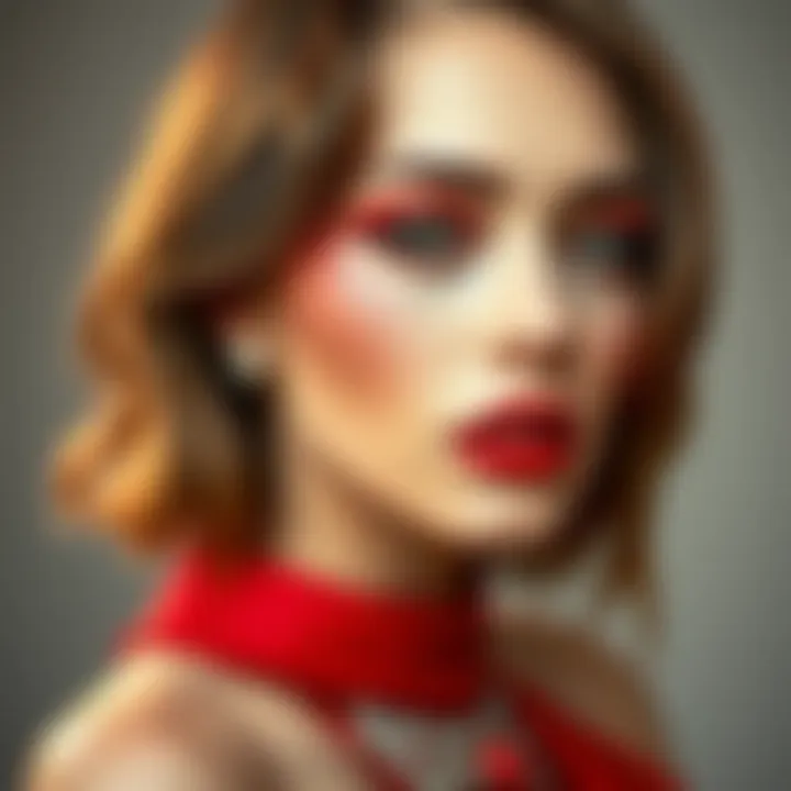 Makeup looks that enhance a red dress ensemble