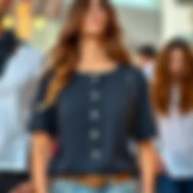 Versatile Styles of Short-Sleeve Tops Different styles of short-sleeve tops displayed