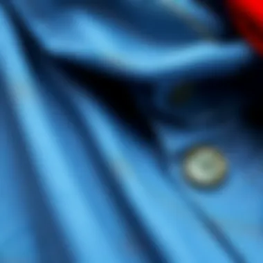 Close-up of fabric textures for winter shirts
