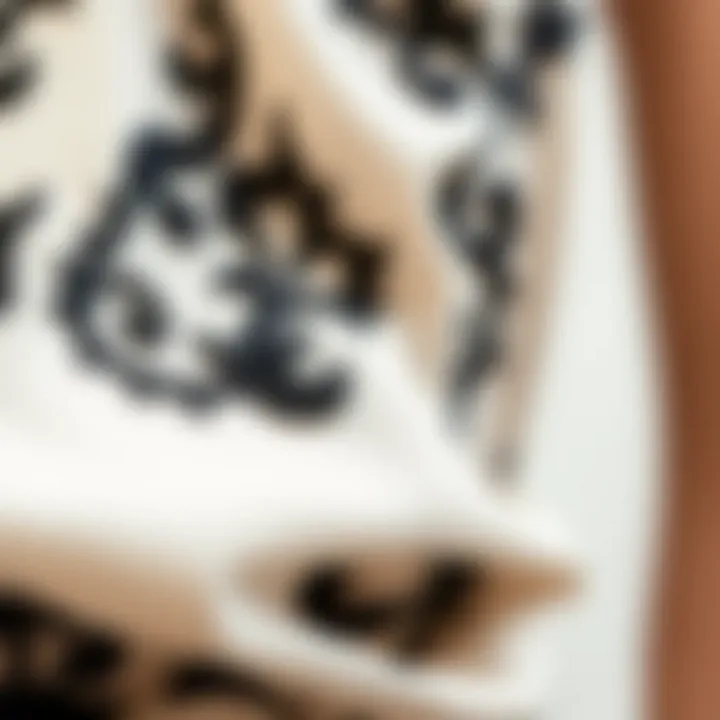 Close-up of sleeveless dress fabric showcasing intricate design