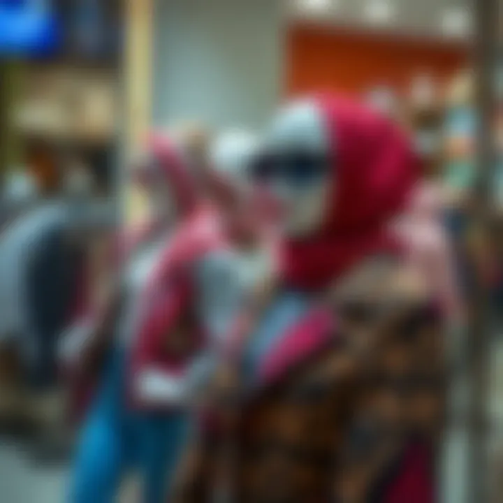 Trendy ferace styles showcased on mannequins