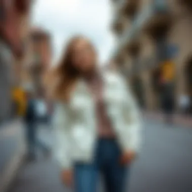 Effortless Casual Chic with a Cream Denim Jacket Casual chic look featuring a cream denim jacket