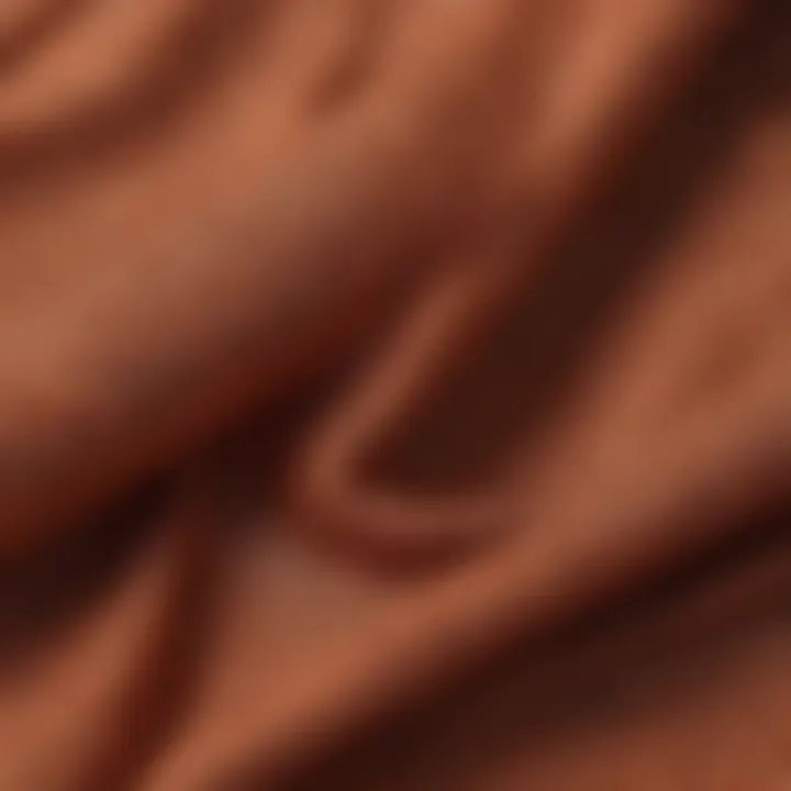 Close-up of the unique texture of krep fabric