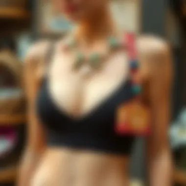 Stylish accessories complementing a kruvaze crop top