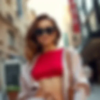 Elegant kruvaze crop outfit styled for a modern look