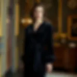 Elegant display of a wrap velvet dress showcasing its luxurious fabric and design