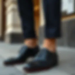 Elegant footwear options to pair with navy suits