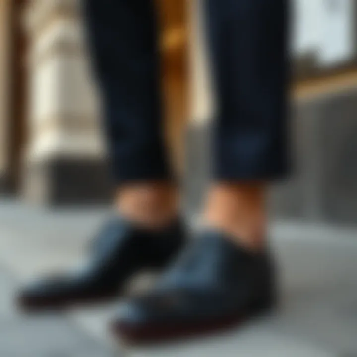 Elegant footwear options to pair with navy suits