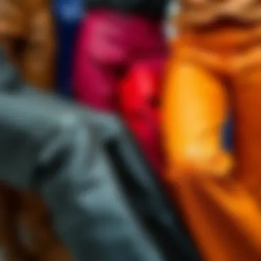 Variety of Colors in Elastic Leather Pants Diverse range of elastic leather pants in various colors