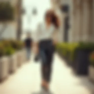 Chic Style with Elastic Leather Pants Elegant elastic leather pants styled with a chic top