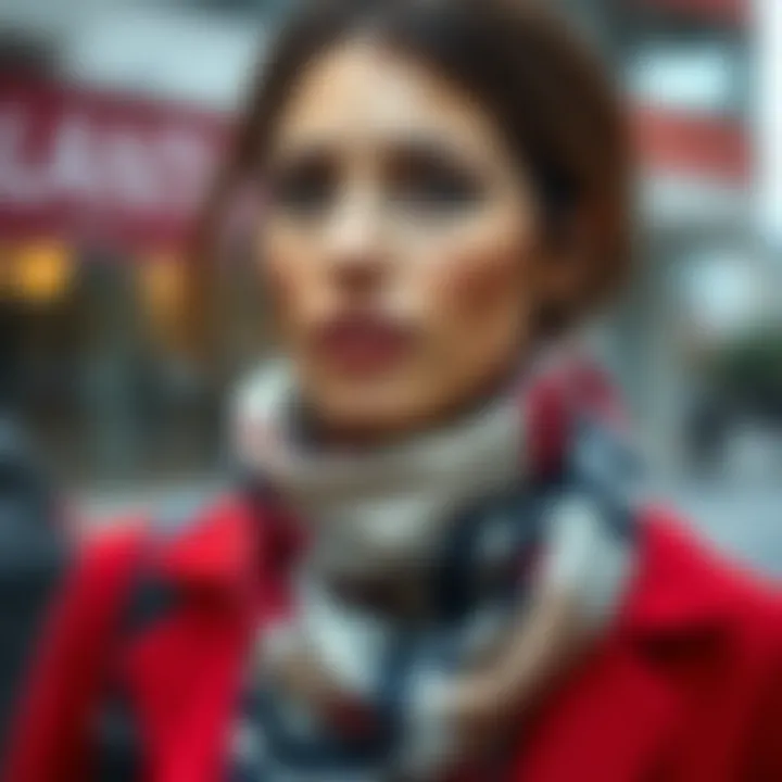 Layering Techniques with a Thin Neck Scarf Fashionable layering with a thin neck scarf