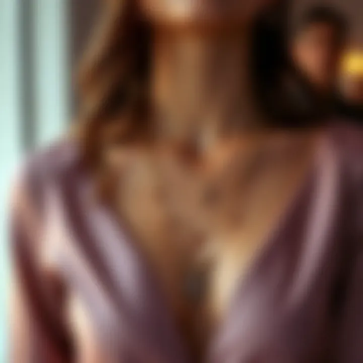 Layering Techniques for Chic Looks Stylish layered necklaces complementing an evening dress