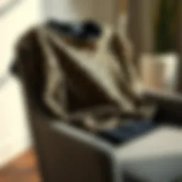 Stylish leopard print sweatshirt draped elegantly on a chair