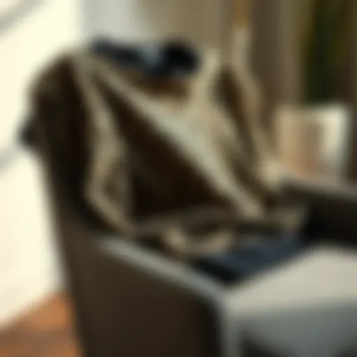 Stylish leopard print sweatshirt draped elegantly on a chair