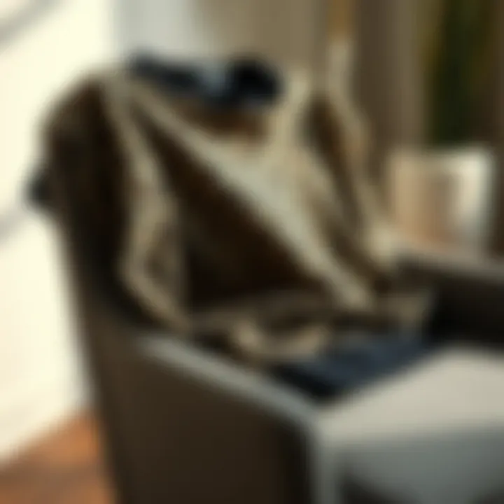 Stylish leopard print sweatshirt draped elegantly on a chair