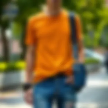 Casual outfit with a fitted t-shirt and jeans