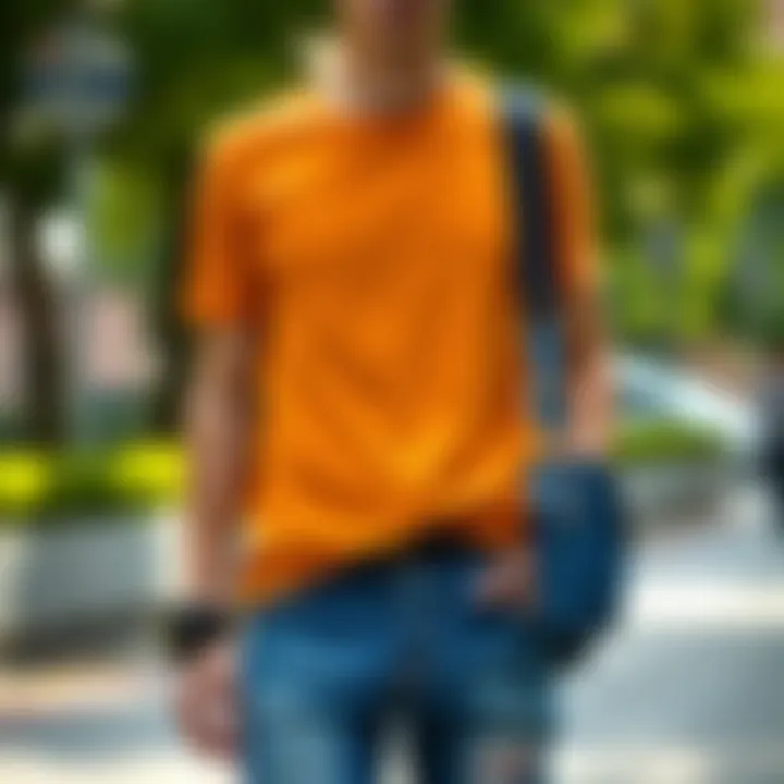 Casual outfit with a fitted t-shirt and jeans