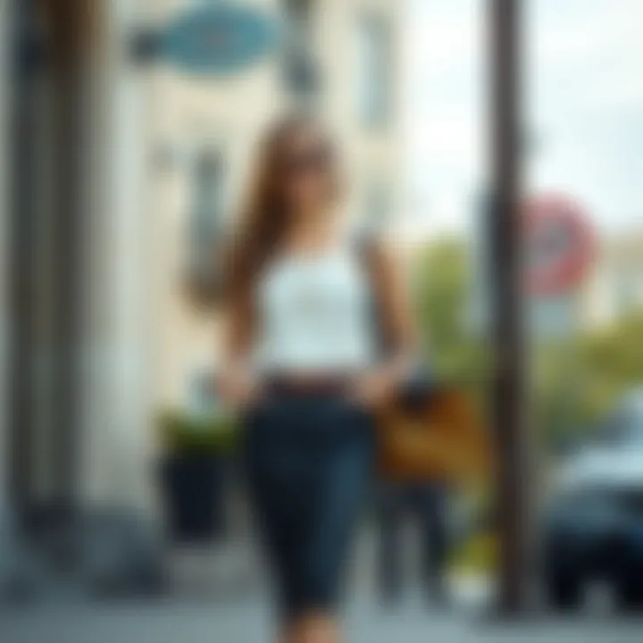 Casual long pencil skirt outfit with playful accessories