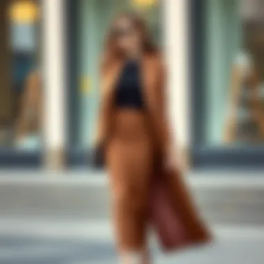 Elegant long pencil skirt outfit with chic accessories