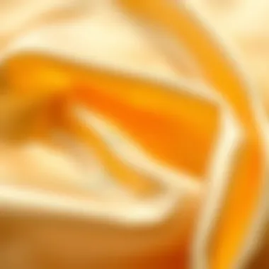 The Opulence of Silk: A Textural Delight Close-up of luxurious silk fabric showcasing its sheen