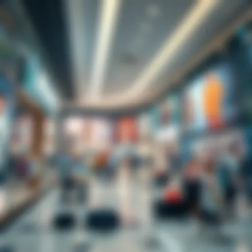 Contemporary fashion retail environment showcasing innovative mall off stores