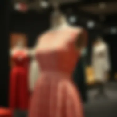 Elegant Mercerized Dress Elegant mercerized dress displayed on a mannequin