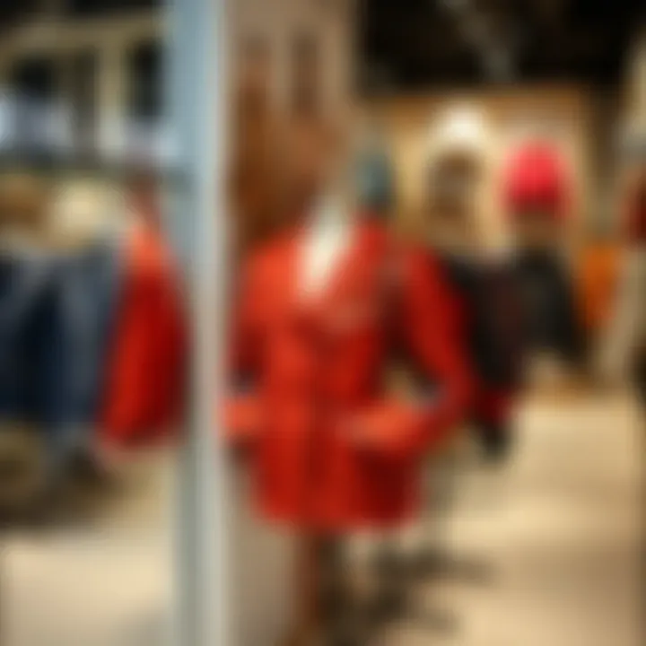 Trendy seasonal jackets on display in a modern boutique
