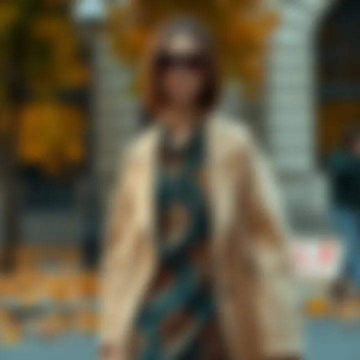 Chic autumn dress layered with a stylish jacket