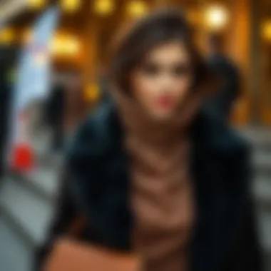 Sophisticated winter dress paired with elegant accessories