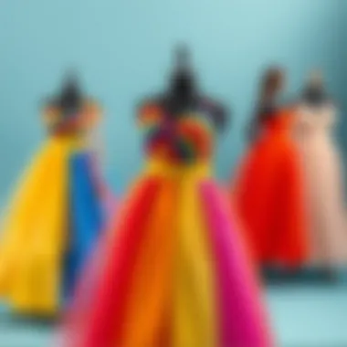 Vibrant color palette for graduation dresses
