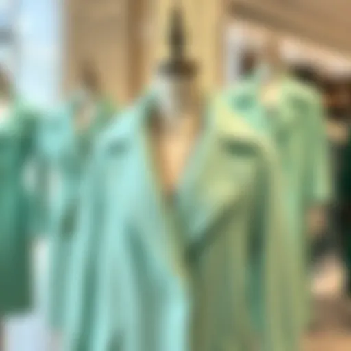 Elegant mint green outerwear on a stylish mannequin