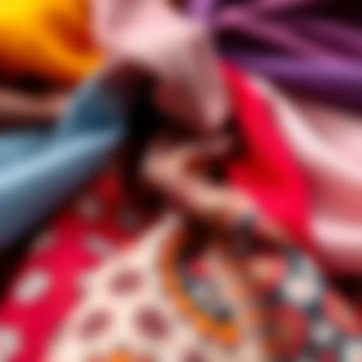 Diverse range of fabrics and colors in modest clothing