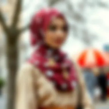 Stylish ensemble combining modern and traditional elements