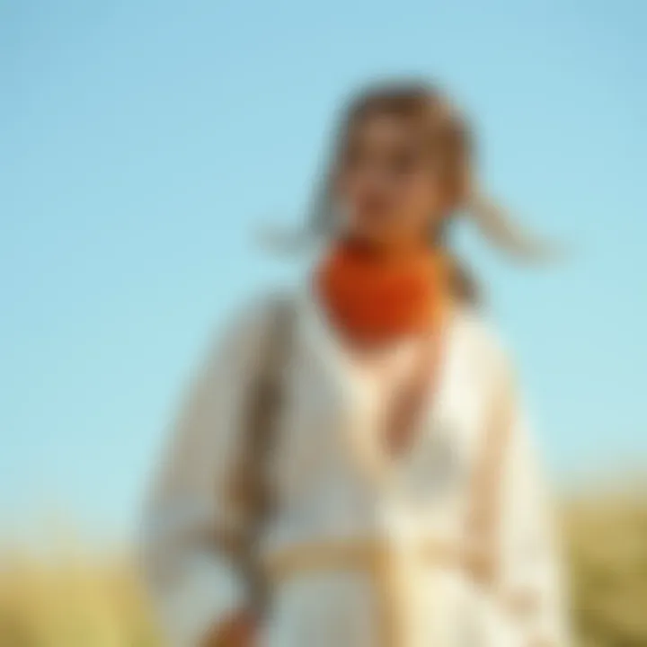 Stylishly layered muslin attire perfect for seasonal transitions