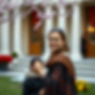 Seasonal attire for an engagement ceremony