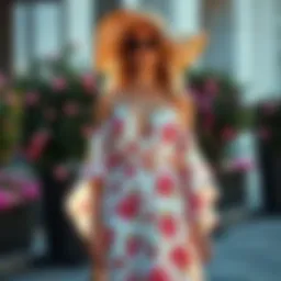 Elegant open dress styling for summer outings