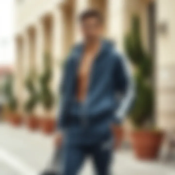 Comfortable cotton tracksuit ideal for casual outings.