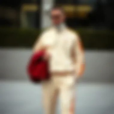 Stylish cotton tracksuit ensemble showcasing modern design.