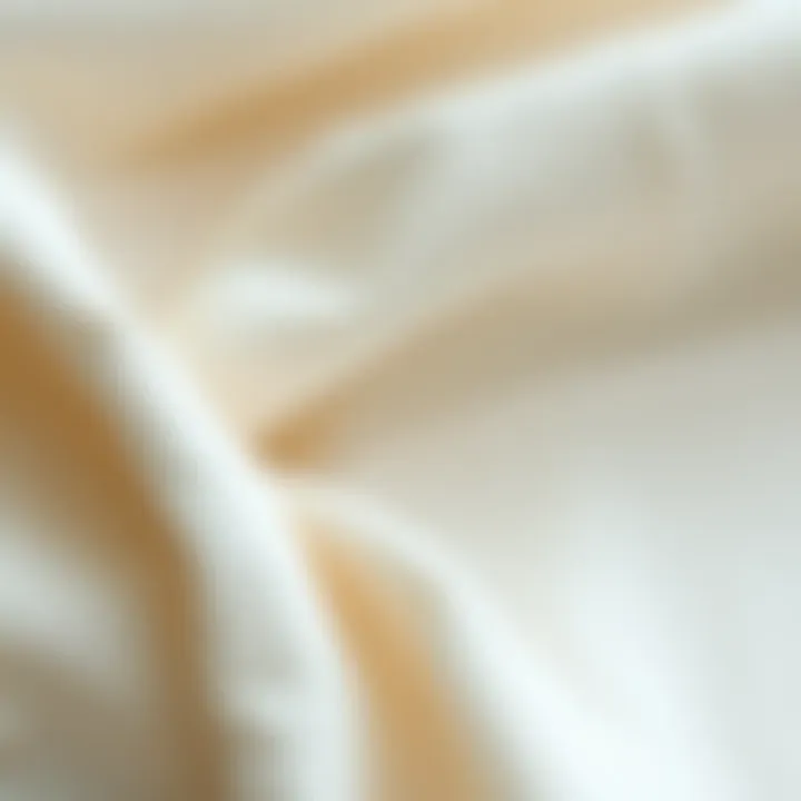 Close-up of breathable linen fabric showcasing texture and quality