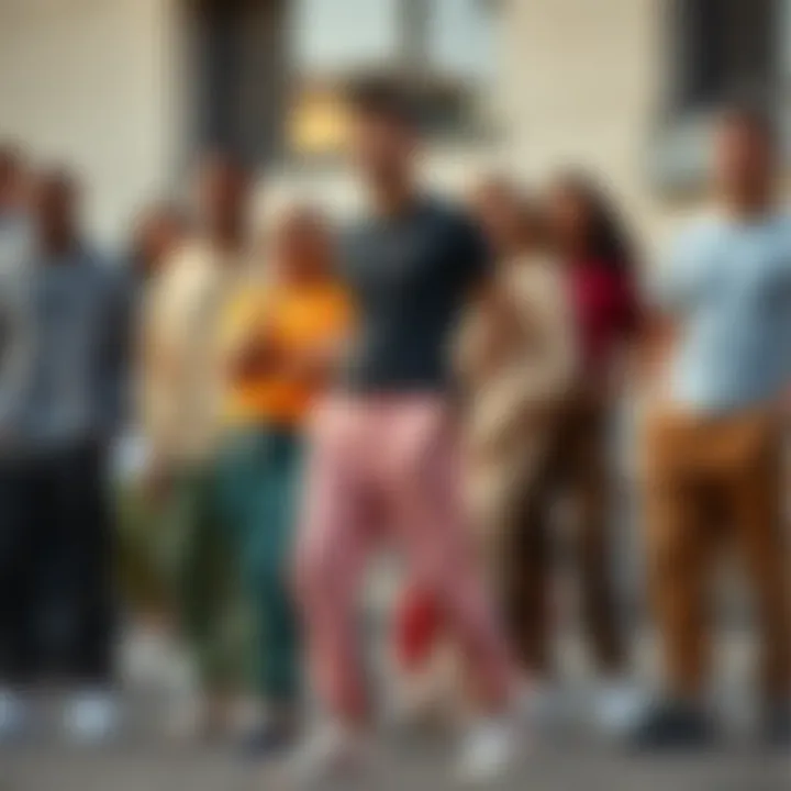 Group of diverse individuals showcasing different ways to style jogger pants