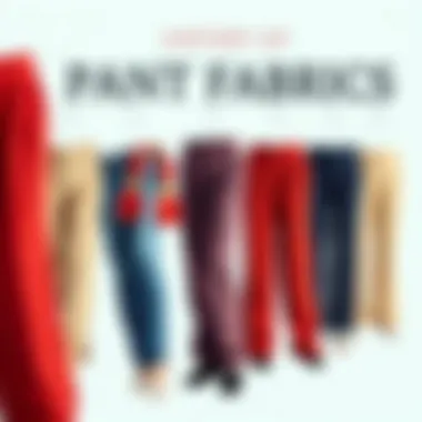 An infographic showcasing the history of pant fabrics over time