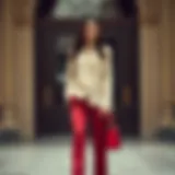 Elegant tunic paired with stylish trousers