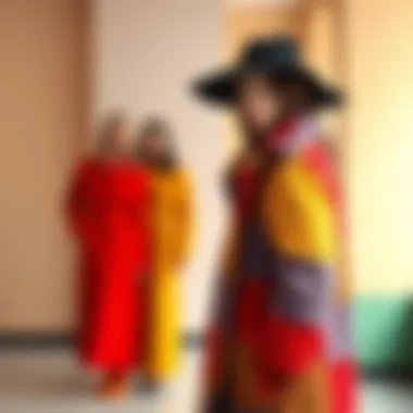 Vibrant color palette of Adana overcoat collection