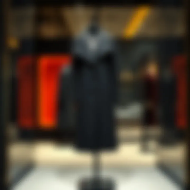 Elegant Adana overcoat showcased in a fashion display