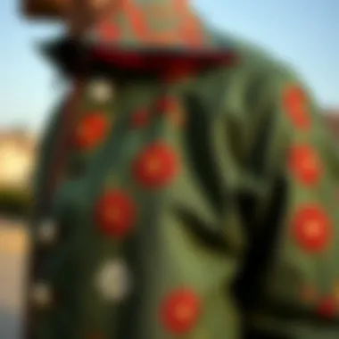 Traditional embroidery details on an Adana overcoat