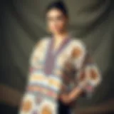 Elegant patterned tunic showcasing modern design