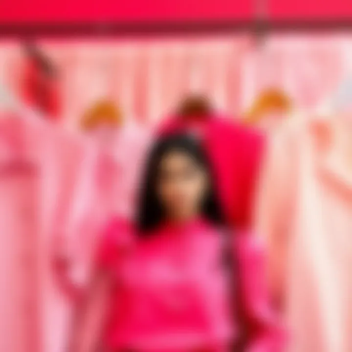 Variety of pink blouses showcasing different styles